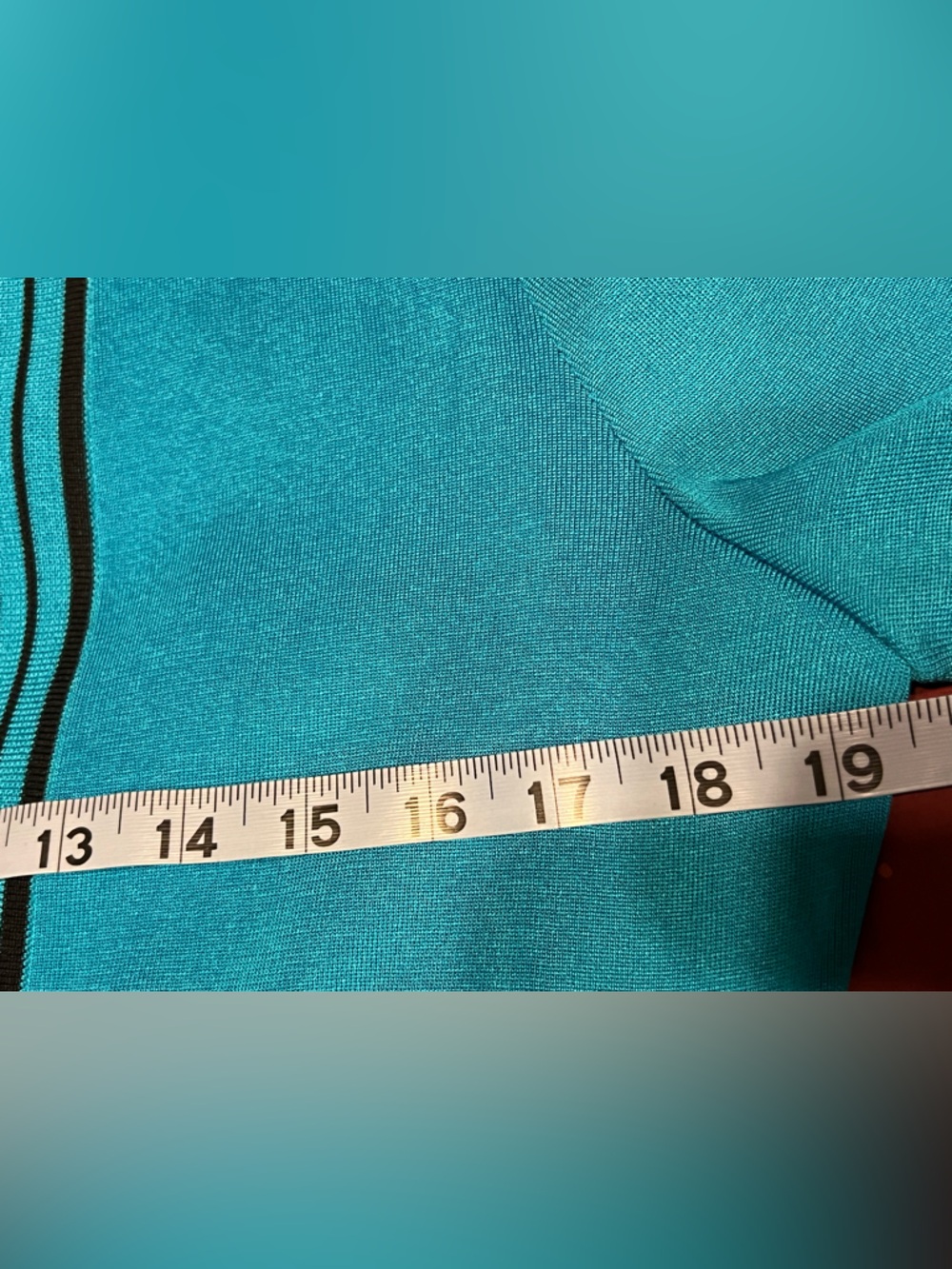 VTG Toula Blue Black Knit Open Front Cardigan Sweater jacket Size XS Academia - Picture 12 of 13